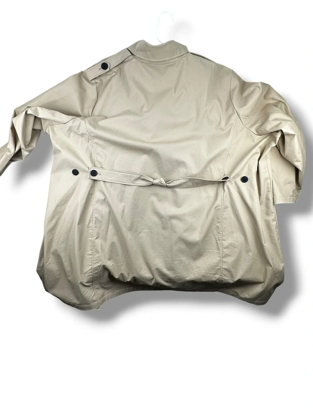 Universal Standard Double Breasted Trench Coat Tan Long Line Size 4XL 38-40